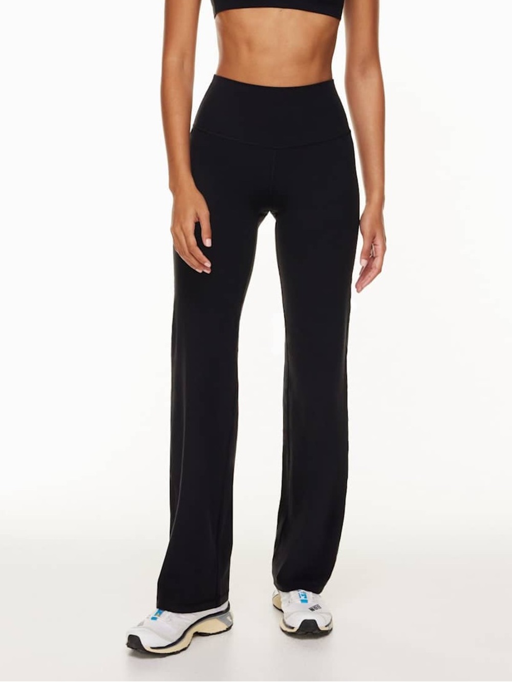 Aritzia TNA Sz S Action Butter Atmosphere Black High Rise Wide Leg Pant